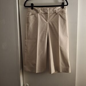 Express Design Studio Women's Cream Cropped Striped Pants